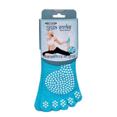 Wholesale Sky Blue Yoga Toe Socks (Anti-Slip)